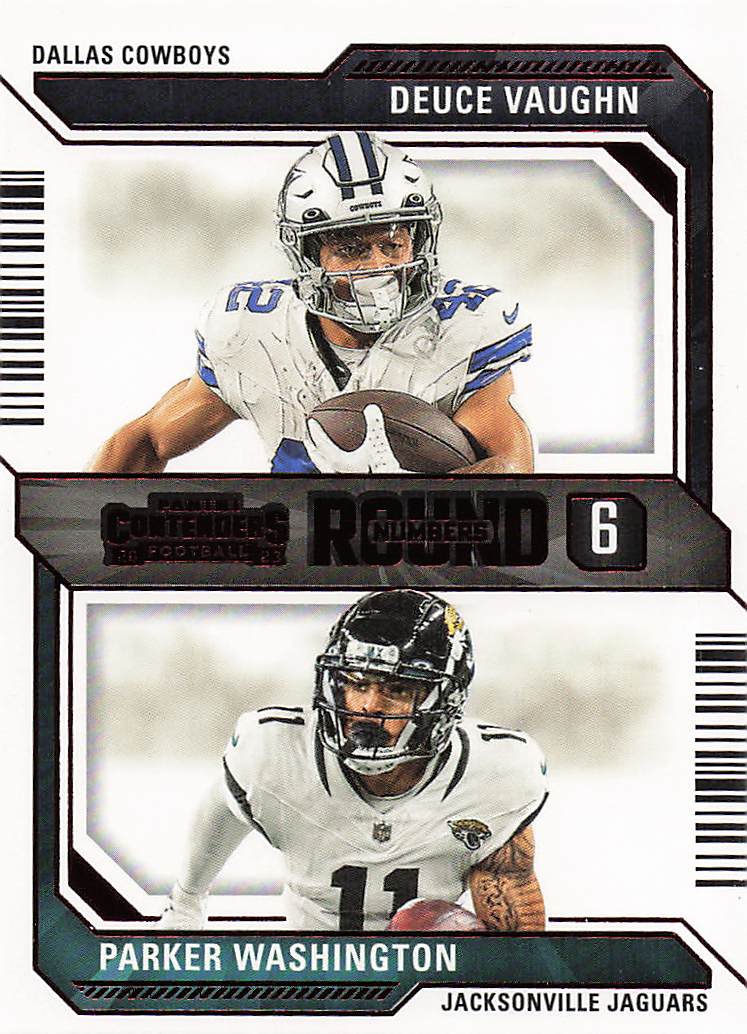 2023 Panini Contenders Round Numbers Red Deuce Vaughn / Parker Washington #23