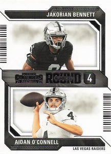 2023 Panini Contenders Round Numbers Jakorian Bennett / Aidan O'Connell #18