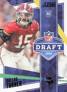 2024 Score Football NFL Draft Dallas Turner #8