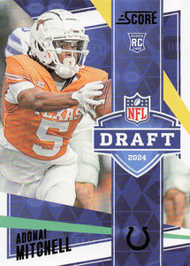 2024 Score Football NFL Draft Adonai Mitchell #16