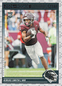 2024 Score Football Scorecard Ainias Smith #387 Rookie