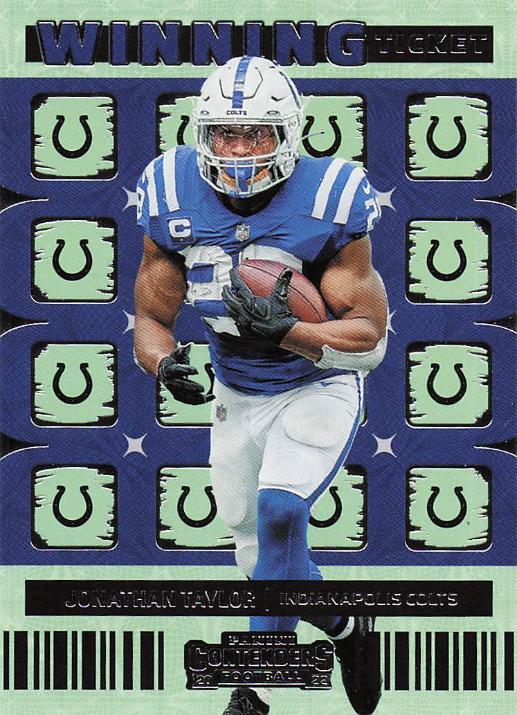 2022 Panini Contenders Football Winning Ticket Jonathan Taylor #WT-JTA