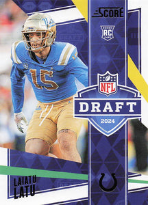 2024 Score Football NFL Draft Laiatu Latu #1