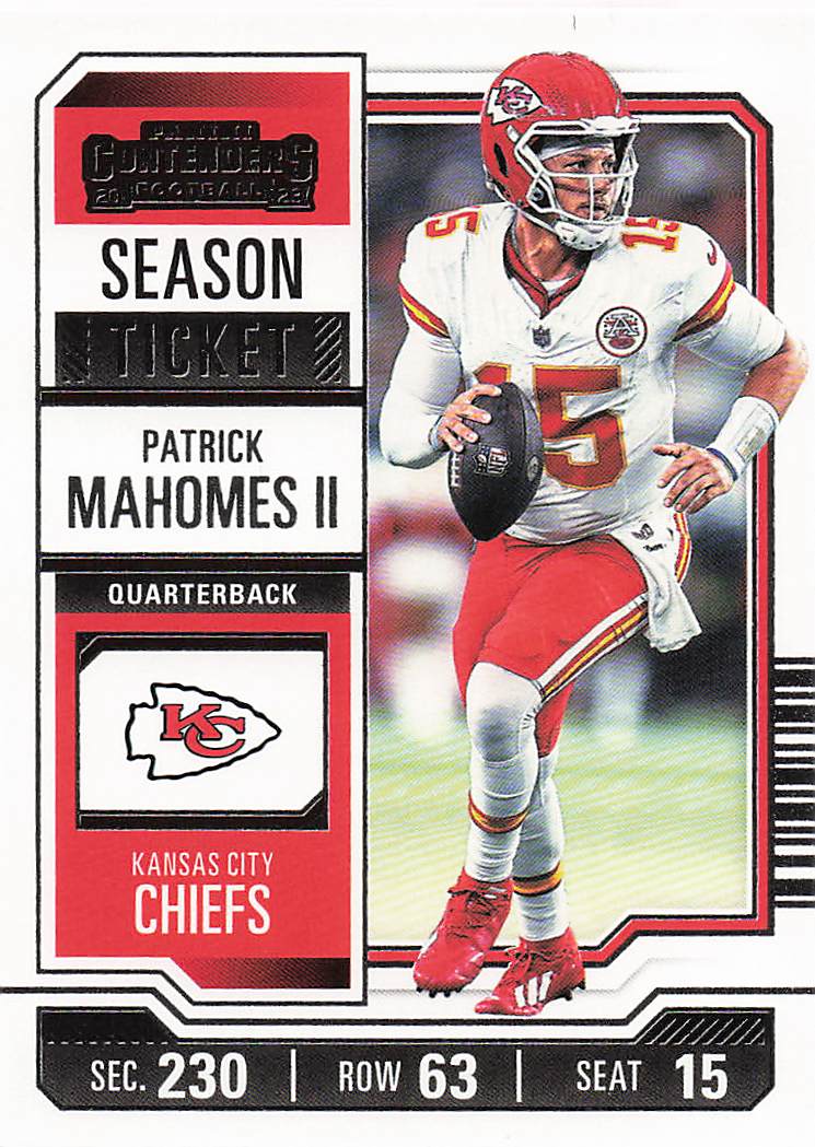 2023 Panini Contenders Football Season Ticket Retail Patrick Mahomes II #51