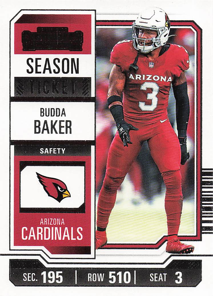 2023 Panini Contenders Football Season Ticket Retail Budda Baker #1