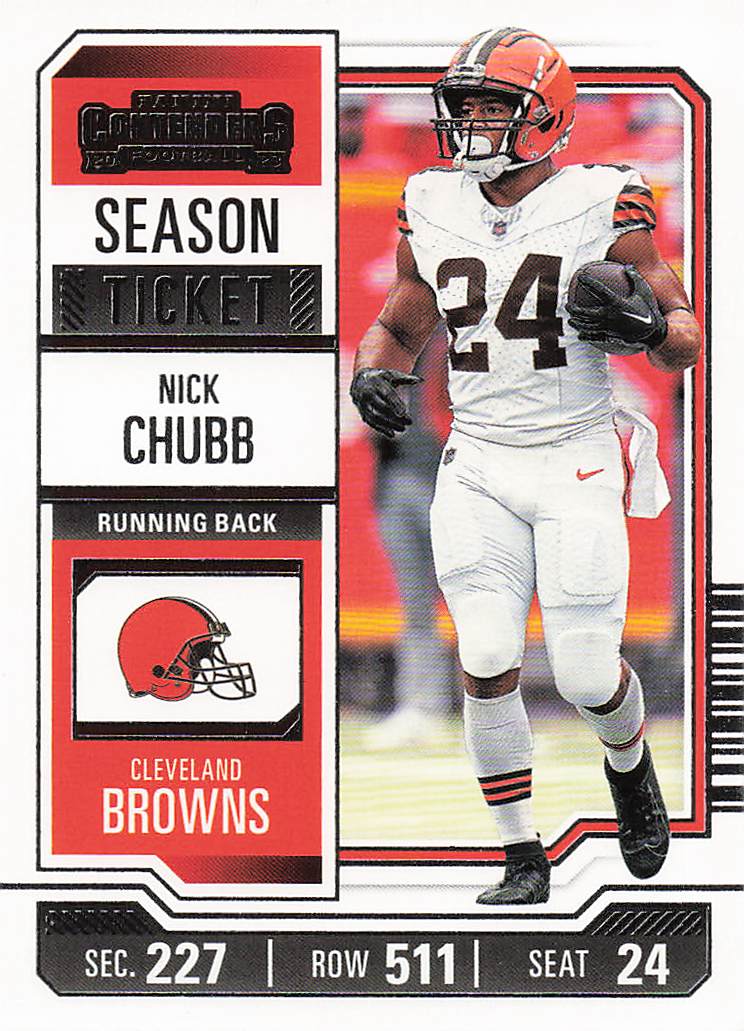 2023 Panini Contenders Football Season Ticket Retail Nick Chubb #26