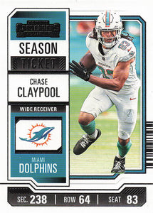 2023 Panini Contenders Football Season Ticket Retail Chase Claypool #17