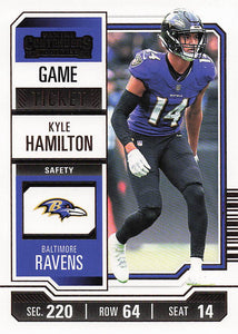 2023 Panini Contenders Football Game Ticket Bronze Kyle Hamilton #8