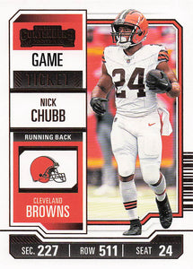 2023 Panini Contenders Football Game Ticket Bronze Nick Chubb #26