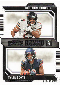 2023 Panini Contenders Football Round Numbers Roschon Johnson / Tyler Scott #19