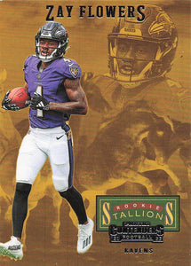 2023 Panini Contenders Football Rookie Stallions Zay Flowers #25