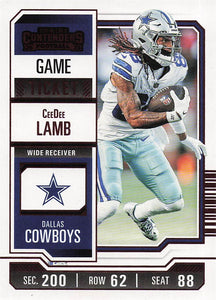 2023 Panini Contenders Football Game Ticket Red CeeDee Lamb #27
