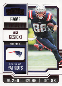 2023 Panini Contenders Football Game Ticket Red Mike Gesicki #70