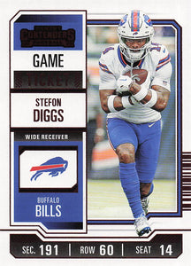 2023 Panini Contenders Football Game Ticket Red Stefon Diggs #12