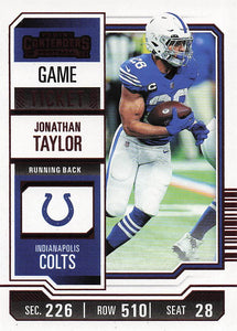 2023 Panini Contenders Football Game Ticket Red Jonathan Taylor #43