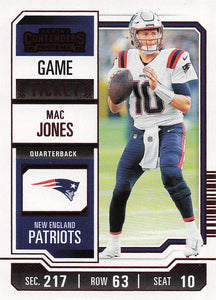 2023 Panini Contenders Football Game Ticket Red Mac Jones #69