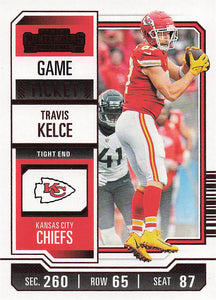 2023 Panini Contenders Football Game Ticket Red Travis Kelce #52