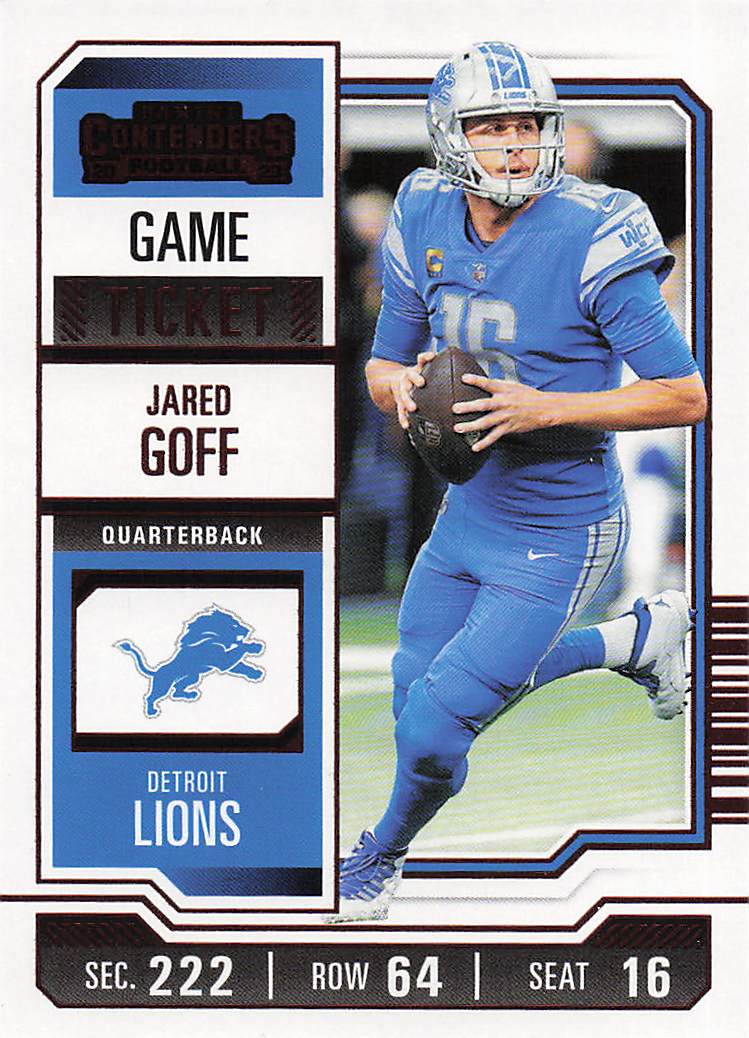 2023 Panini Contenders Football Game Ticket Red Jared Goff #35