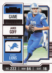 2023 Panini Contenders Football Game Ticket Red Jared Goff #35