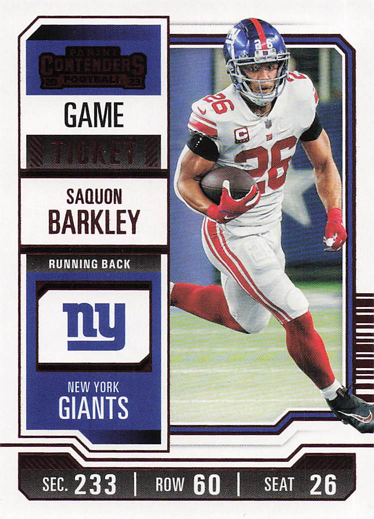 2023 Panini Contenders Football Game Ticket Red Saquon Barkley #77