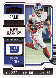 2023 Panini Contenders Football Game Ticket Red Saquon Barkley #77