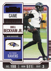 2023 Panini Contenders Football Game Ticket Red Odell Beckham Jr. #10