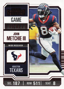 2023 Panini Contenders Football Game Ticket Red John Metchie III #42