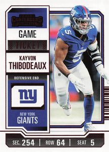2023 Panini Contenders Football Game Ticket Red Kayvon Thibodeaux #76
