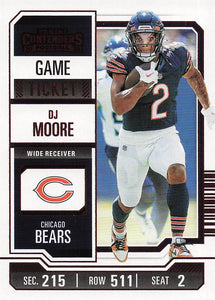2023 Panini Contenders Football Game Ticket Red DJ Moore #18
