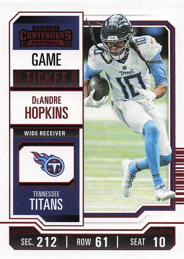 2023 Panini Contenders Football Game Ticket Red DeAndre Hopkins #95