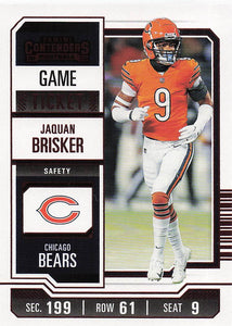 2023 Panini Contenders Football Game Ticket Red Jaquan Brisker #19