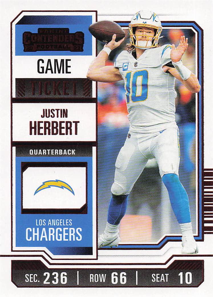 2023 Panini Contenders Football Game Ticket Red Justin Herbert #59