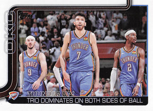 2025-26 Topps Basketball Thunder Up!: Trio Dominates On Both Sides Of Ball #288