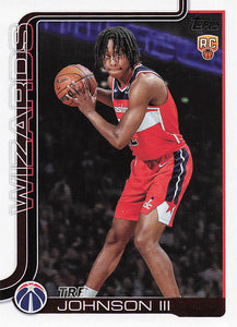 2025-26 Topps Basketball Tre Johnson III #206 Rookie