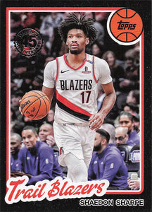 2025-26 Topps Basketball 1980-81 Topps Basketball Shaedon Sharpe #80BK-35
