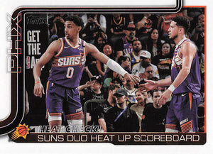 2025-26 Topps Basketball Heat Check!: Suns Duo Heat Up Scoreboard #294