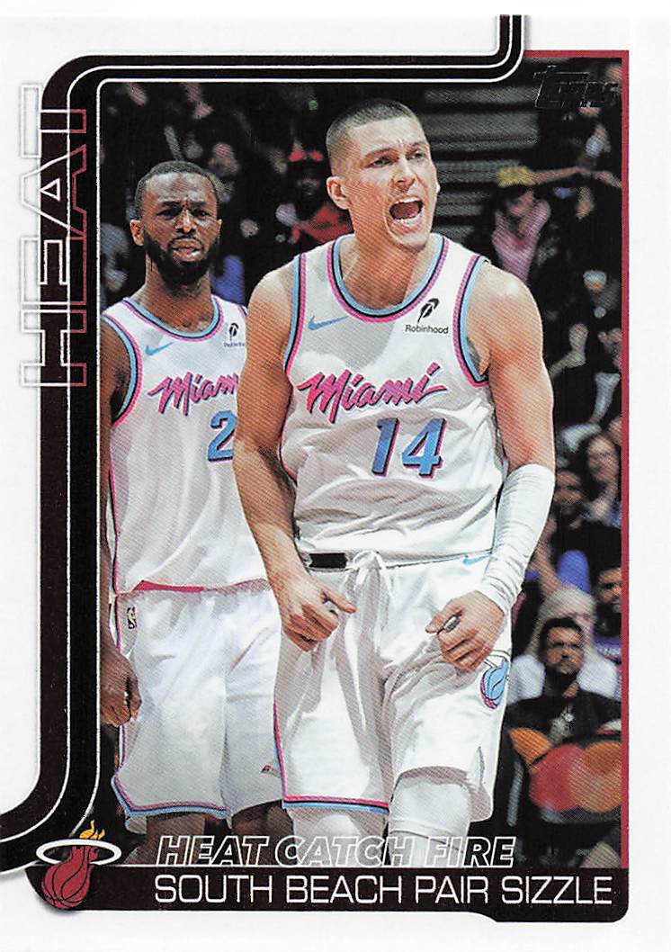 2025-26 Topps Basketball Heat Catch Fire: South Beach Pair Sizzle #284