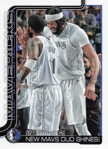 2025-26 Topps Basketball Incoming!: New Mavs Duo Shines! #296