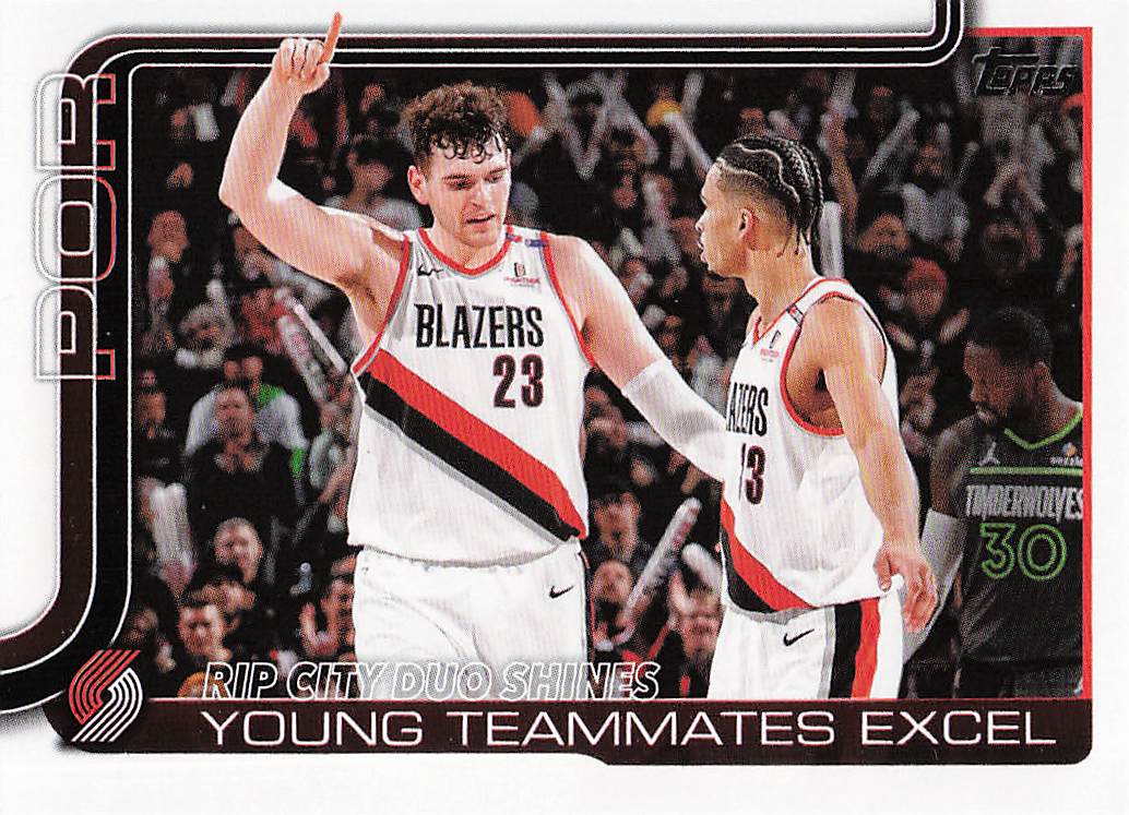 2025-26 Topps Basketball Rip City Duo Shines: Young Teammates Excel #289