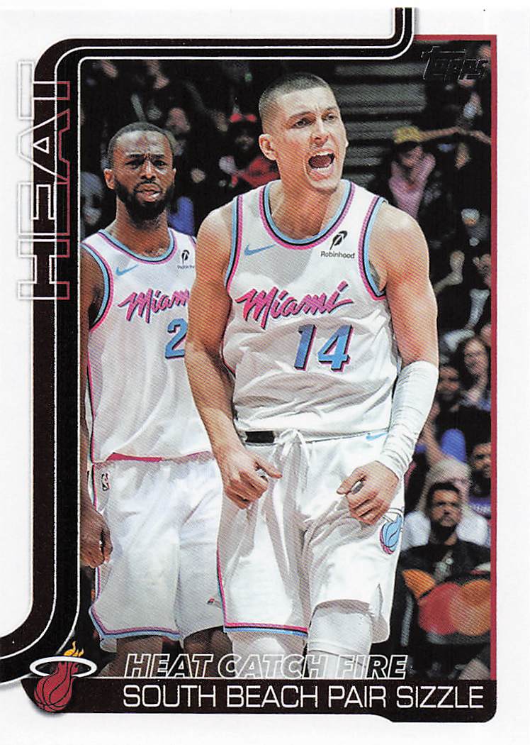 2025-26 Topps Basketball Heat Catch Fire: South Beach Pair Sizzle #284