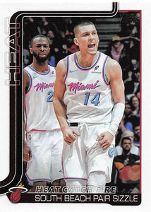 2025-26 Topps Basketball Heat Catch Fire: South Beach Pair Sizzle #284