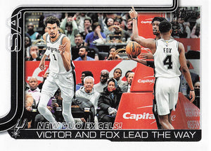 2025-26 Topps Basketball New Duo Excels!: Victor and Fox Lead The Way #300