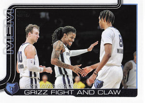 2025-26 Topps Basketball Grit and Grind: Grizz Fight and Claw #298