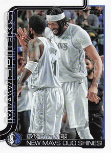 2025-26 Topps Basketball Incoming!: New Mavs Duo Shines! #296