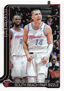 2025-26 Topps Basketball Heat Catch Fire: South Beach Pair Sizzle #284