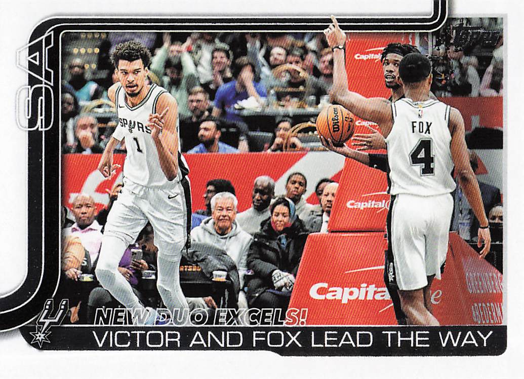 2025-26 Topps Basketball New Duo Excels!: Victor and Fox Lead The Way #300