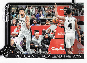 2025-26 Topps Basketball New Duo Excels!: Victor and Fox Lead The Way #300