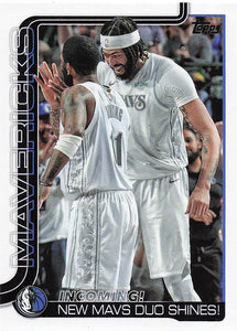 2025-26 Topps Basketball Incoming!: New Mavs Duo Shines! #296