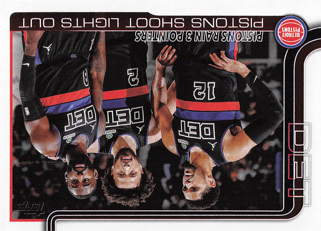 2025-26 Topps Basketball Pistons Rain 3 Pointers: Pistons Shoot Lights Out #279