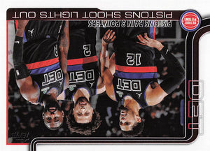 2025-26 Topps Basketball Pistons Rain 3 Pointers: Pistons Shoot Lights Out #279